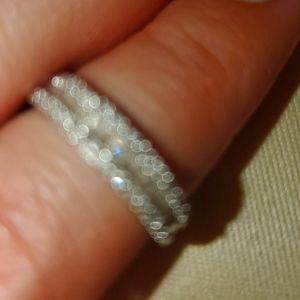 Beautiful size 9 authentic diamond baguette ring